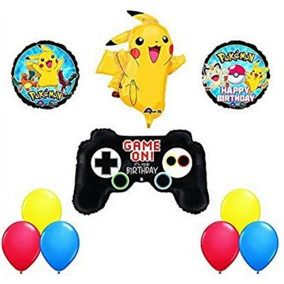 POKEMon GO Game REMOTE Controller with PIKACHU XL Birthday Party Balloons Decoration