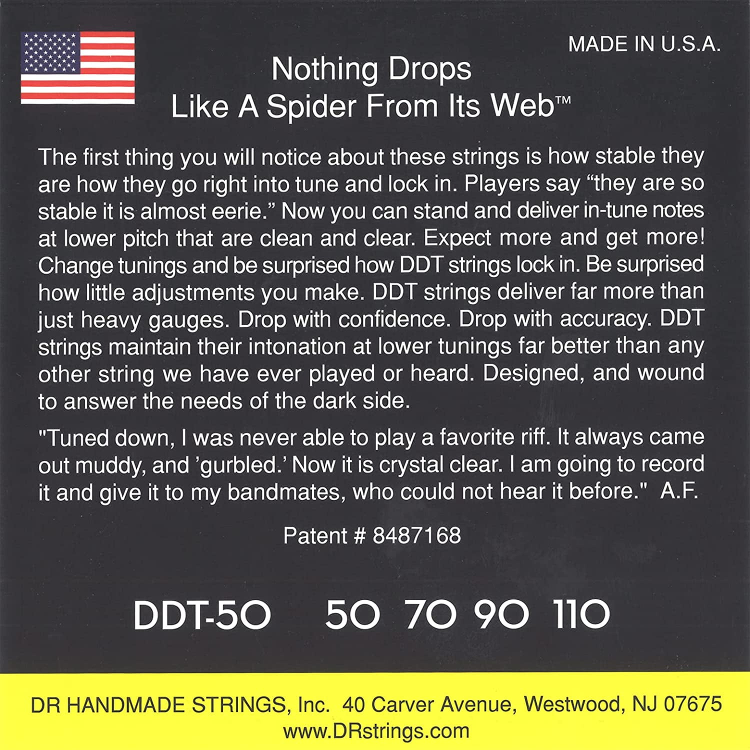 DR Strings Drop Down Tuning Heavy Bass Strings (50-110)