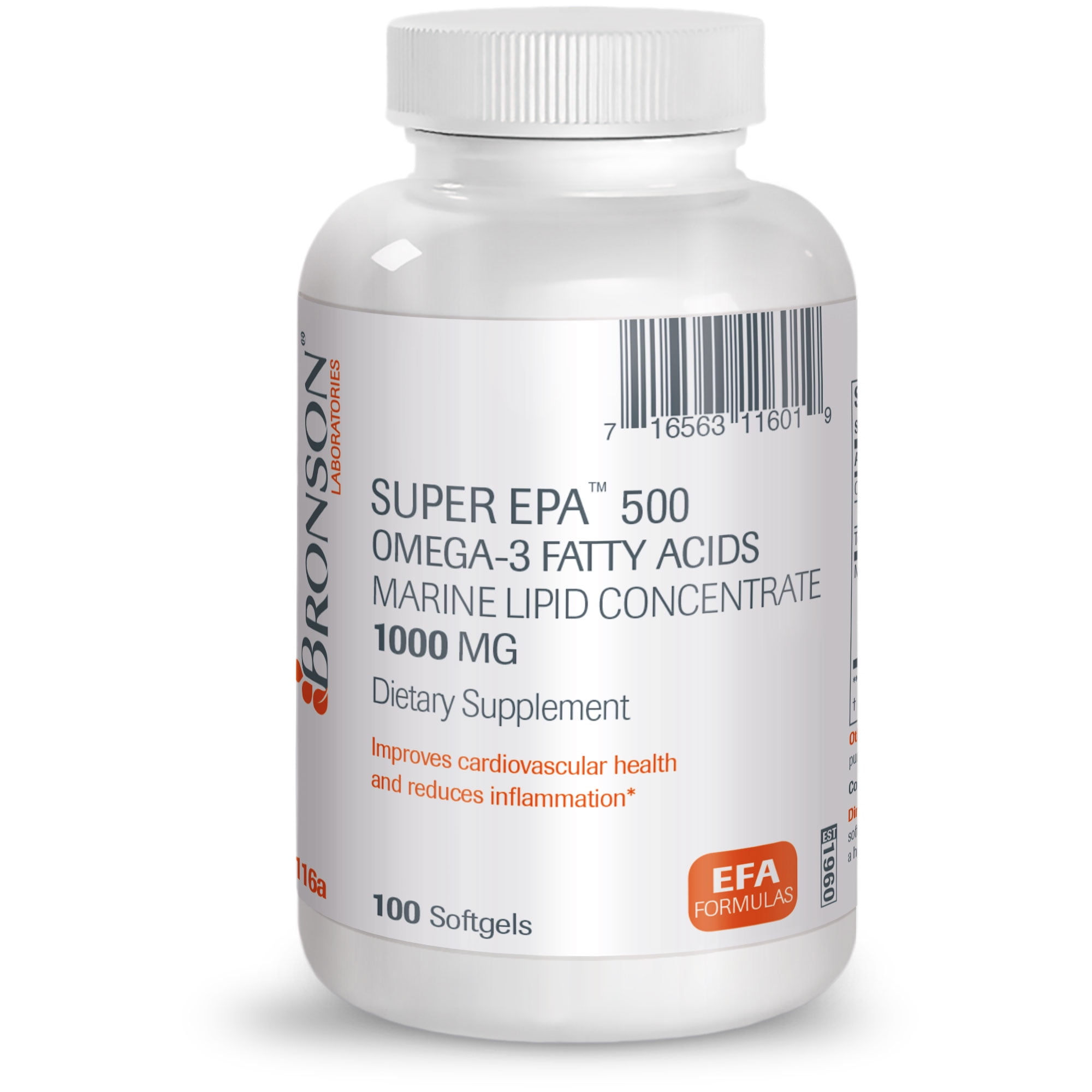 Bronson Super EPA 500 Omega 3 Fatty Acids, 100 Softgels