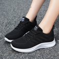 thumbnail image 3 of Women Lightweight Walking Sneakers Breathable Knit Lace Up Casual Athletic Shoes, 3 of 11