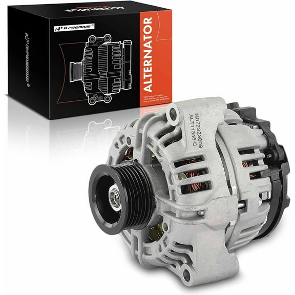A-Premium Alternator Compatible with Chevrolet Silverado 1500 HD, Silverado 2500 HD Classic, Silverado 3500, Express 3500 & GMC Sierra 2500 HD, Yukon XL 1500, Savana 3500, 12V 100A 6-Groove Pulley CW
