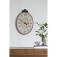 thumbnail image 2 of CC Home Furnishings 29" White and Black Thaddeus Oval Wall Clock, 2 of 6