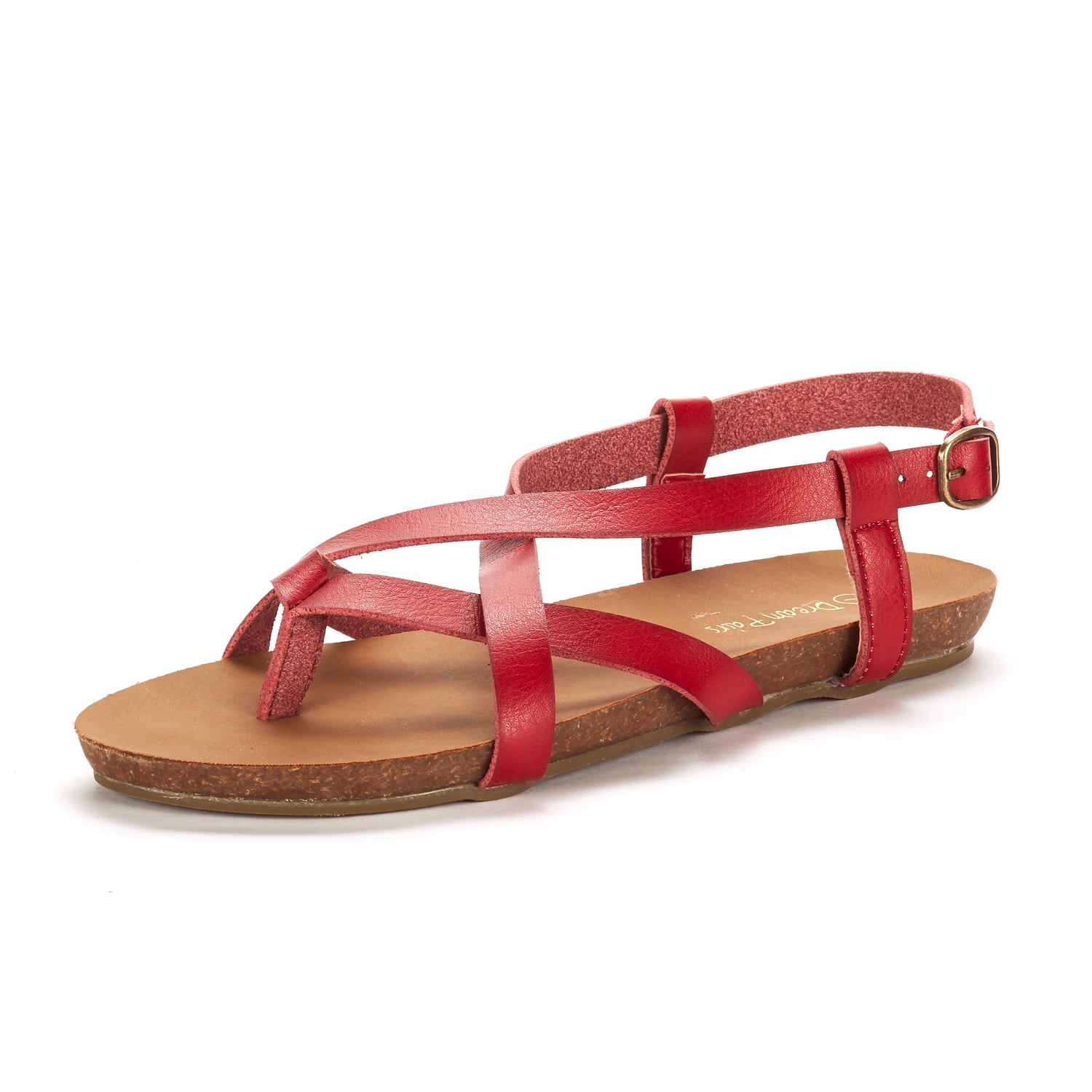 red flat sandals size 11