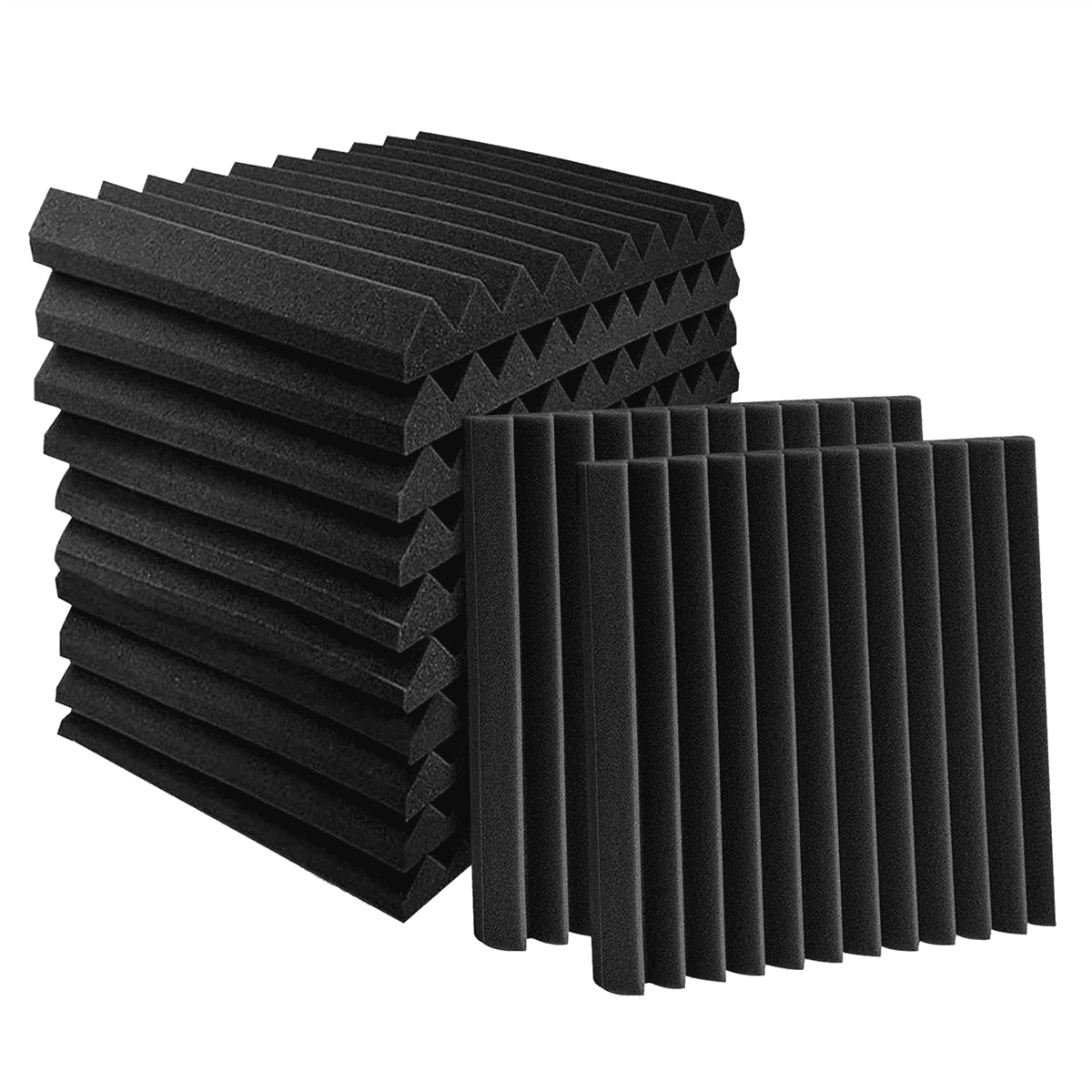 Acoustic Foam Panels Wedges 96 Pack Acoustic Panels 1 X 12 X 12inch Studio Sound Absorbing Tiles Recording Ceiling