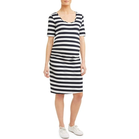 Oh! MammaMaternity stripe short sleeve knit dress - available in plus (Best Maternity Dresses For Special Occasions)