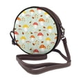 thumbnail image 2 of Lsque Mushroom Bee Pattern Shoulder Bag – Microfiber Leather Crossbody with Detachable Strap & Handle Ring, Waterproof & Durable, Elegant Everyday Carry, 2 of 5