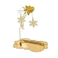 thumbnail image 3 of deevoka Rotating Tray Coffee Table Tray Luxury Candlelight Dinner Prop Fruit Plate Party Vanity Cake Dish Display Plate Candle Holder Snowflake Pendant, 3 of 9