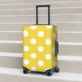 thumbnail image 6 of Fuzoiu Yellow And White Polka Dot Print Suitcase Cover,Washable Luggage Covers for Suitcase,Elastic Luggage Protector Cover,Scratch Resistant Travel Suitcase Covers-Large, 6 of 7