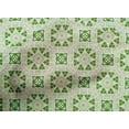thumbnail image 4 of oneOone Cotton Cambric Green Fabric Artistic Floral & Octagon Shape Geometric Quilting Supplies Print Sewing Fabric By The Yard 56 Inch Wide, 4 of 4