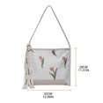 thumbnail image 2 of Elegant Tulip/ Cherry Shoulder Bag Large Capacity Tote Bag Handbag Women's Flower Bag for Outdoor Summer Camping, 2 of 4