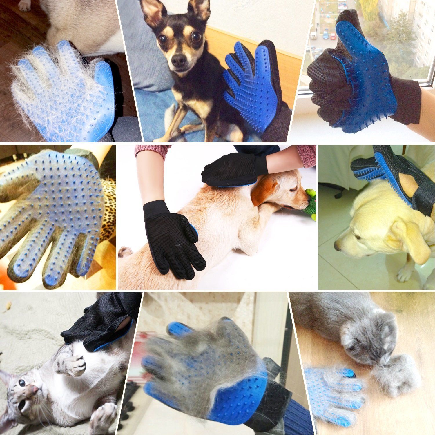 VeniCare Pet Grooming Gloves Blue, 1 Pair photo 7