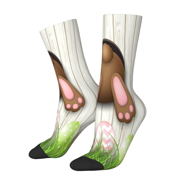 Rateoe Brown Bunny for Women Casual Calf Socks - Cute Crew Socks - Thin Soft Above Ankle Socks Size 5-11