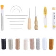 thumbnail image 3 of 29 Pack Upholstery Repair Kit, Leather Craft Sewing Tools Needles Canvas Thread and Needles Tape Measure Stitching Needles for Leather Repair Kit (8Colors), 3 of 7