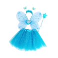 thumbnail image 2 of Conjunto de disfraz de hada de 4 piezas/conjunto hermoso y ligero con alas de hada para Año Nuevo Azul, 2 of 9