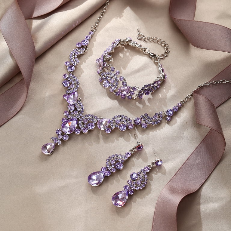 Wedure Bridal Jewelry Set, Austrian Crystal, Vintage Art Deco - Main Image