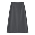thumbnail image 4 of Gamivast Skirts for Women High Waisted A-Line Midi Skirt with Pockets Casual Skirt Work Office Skirt Flowy Pull on Modest Business Commuter Daily Wear Gray M, 4 of 6