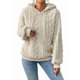 thumbnail image 3 of Suéter Holgado de Franela con Capucha para Mujer, Larga y Cálido para Invierno Albaricoque L, 3 of 8