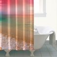 thumbnail image 3 of Surface de Plage Scène de Ciel Colorée (1) Rideaux de Douche Imperméables, Doublure de Douche Décorative en Polyester, Doublures de Rideau avec Crochets en Plastique 72x72 Pouces, 3 of 4