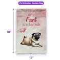 thumbnail image 5 of Every Fart is Love Note Pug Guilty Face Happy Valentine's Garden Flag 12x18in Double Sided Dog Lover Gifts Outdoor Decor - 01016, 5 of 5