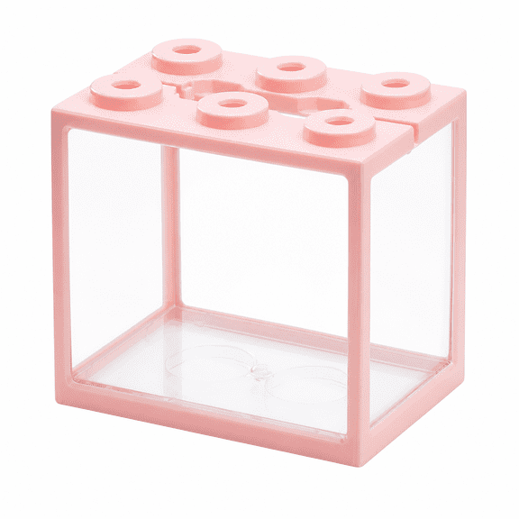 RAIRSKY 2026 New Creative Fish Tank with 6 Ventilation Holes for Living Room - Stackable Mini Aquarium Pet Box,Stylish Home Decor for Fish,Shrimp,Aquatic Plants,Small Pets,Desktop Display