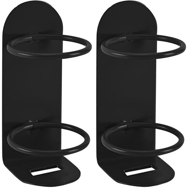 Paquete de 2 soportes para cepillos de dientes eléctricos para pegar en la pared, soporte de metal para cepillos de dientes eléctricos, organizador de baño montado en la pared (negro)