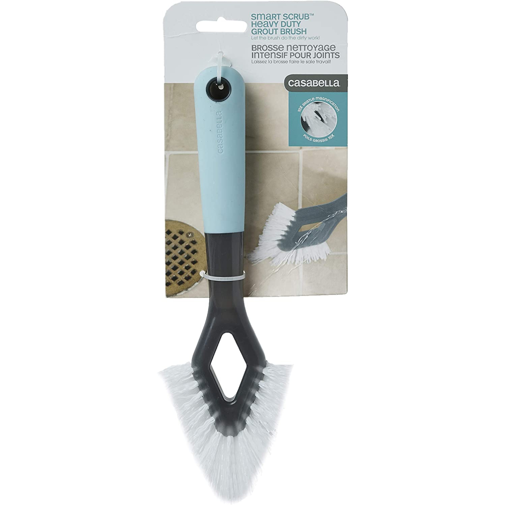 Casabella Smart Scrub Grout Brush 10 x 3.5 x 1 in Plastic Rubber