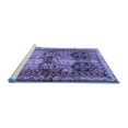 thumbnail image 2 of Ahgly Company Machine Washable Indoor Round Persian Blue Traditional Area Rugs, 5' Round, 2 of 4