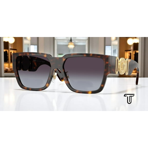 Versace Men's 0Ve4483d Medusa Biggie Oversized Square Sunglasses Brown