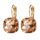 thumbnail image 1 of Pendientes Hoop Azul Personalidad Retro Huggie Pendientes Zircon Cristal, 1 of 2