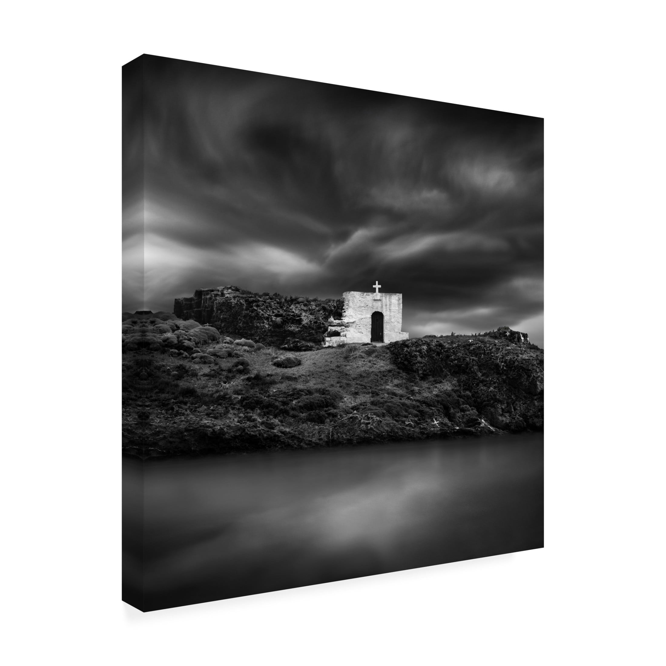 Canvas Wall Art - George Digalakis 'In A Dark Mood' Wall Art for Living Room, Bedroom, or Office D?cor by Trademark Fine Art - 18 x 18 Inches