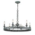 thumbnail image 2 of Ferris 6 Light Chandelier in Blue Verde Patina, 2 of 5