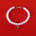 thumbnail image 4 of CBFFDC Collier pour Chat Pendentif Fleur Élégant Collier Perle Fausse pour Animaux de Compagnie, 4 of 6
