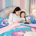 thumbnail image 5 of Manfei 3D Print Axolotl 7-Piece Twin Bedding,Animals Pattern Bedding Comforter Set,Pink Reversible, 5 of 7