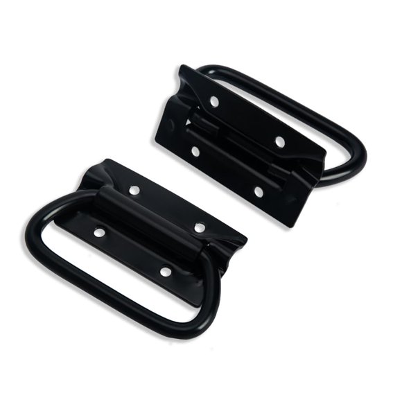 Manija Eclare de acero inoxidable de alta resistencia, negra, 4", paquete de 2