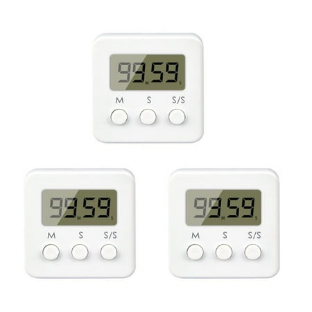 

Digital Kitchen Timer 3Pcs Mini Short-Time Alarm Clock Stopwatch Timer Learning Timer Countdown Stopwatch for Cooking Et