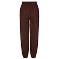 thumbnail image 6 of Women’s Jogger Sweatpants Workout Pants with Pockets Wide Leg Cargo Trousers Baggy Joggers High Waisted Tracksuit Bottoms, 6 of 7