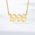 thumbnail image 1 of Collar de acero inoxidable con colgante de año de nacimiento 1985 para mujer y hombre, gargantilla con fecha y número, joyería conmemorativa, regalo, 1 of 4