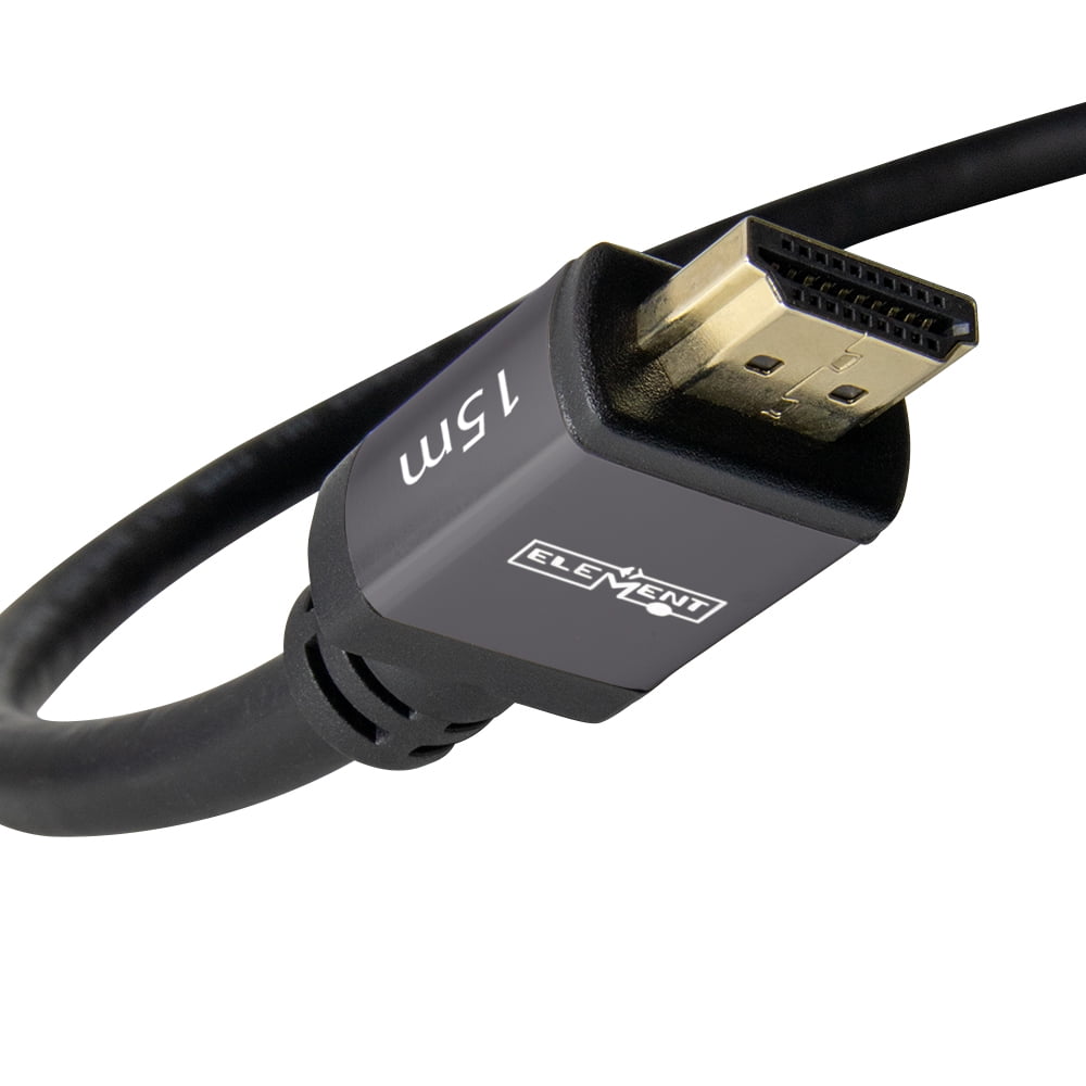 Element-Hz™ 4K HDMI Cable High Speed w/ Ethernet (Gray = 15 Meters / 49.2ft)