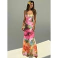 thumbnail image 5 of Women's Elegant Floral Print Backless Maxi Dress - Summer Beach Vacation Boho Dress for Party, Wedding Guest, Bridal Shower, 5 of 8