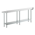 thumbnail image 7 of Glownary 18" x 84" 18 Gauge 304 Stainless Steel Commercial Work Table with 4" Backsplash, Galvanized Legs, and Undershelf, 7 of 7