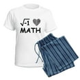 thumbnail image 5 of CafePress - I Love Math Women's Light Pajamas - Women's Short Sleeve Print T-Shirt and Pants Light Cotton Pajama Set, 5 of 7