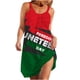 thumbnail image 1 of Mini vestido con estampado digital de tirantes de ocio y entretenimiento con cuello redondo informal a la moda para mujer de Juneteenth Fridja  hj324, 1 of 1