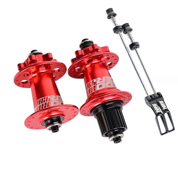 Advancent 1 Juego de cubo de bicicleta de montaña portátil 12 velocidades reemplazo 32 agujeros profesional elegante montar bicicletas cubos Ciclismo Rojo
