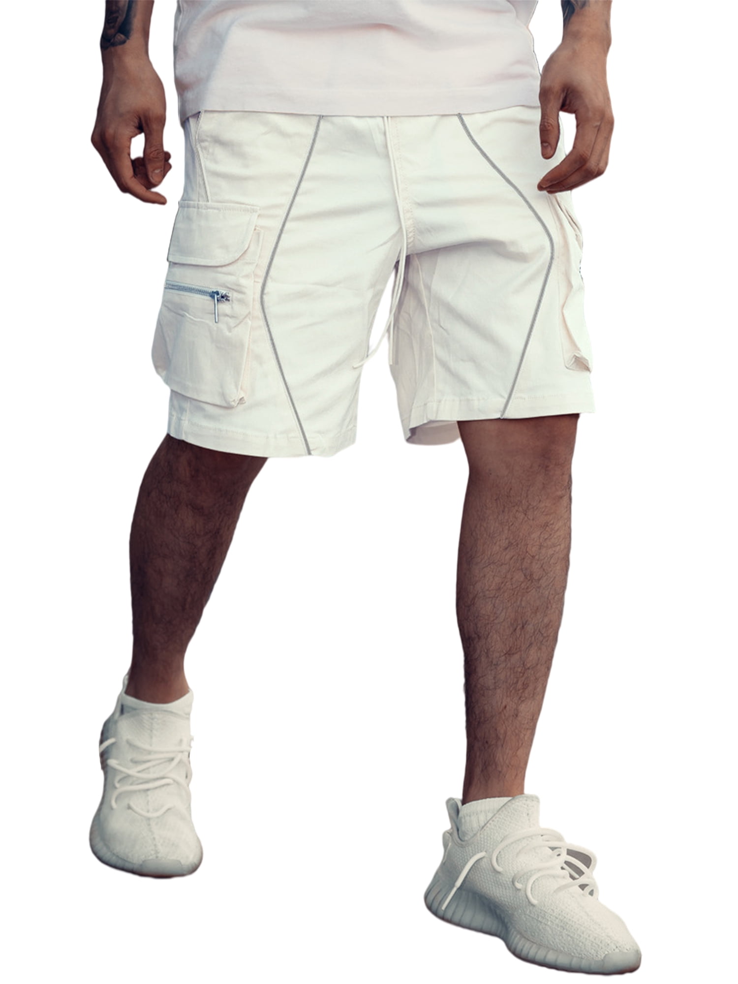 CVLIFE Men's Cargo Shorts Elastic Waist 