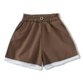 thumbnail image 6 of BOOMNY Girl's Baggy Shorts Wide Leg Shorts for Kids Trendy Elastic Waist Solid Cozy Summer Shorts With Pocket, 6 of 6