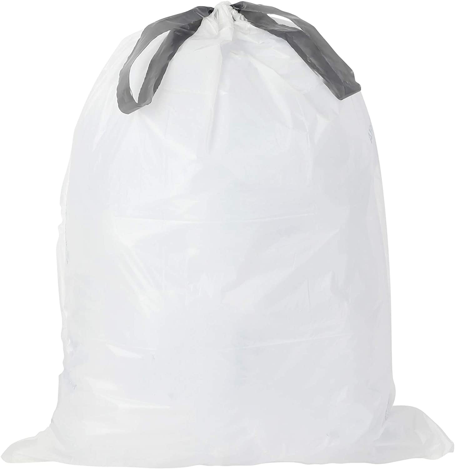 Plasticplace 5 Gallon Trash Bags │ 0.9 Mil │ White Drawstring Garbage Liners for Bucket │ 19 X 25 100 Count 