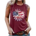 thumbnail image 1 of Qiopertar Blouse Sans Manches Imprimée Mode Décontractée pour Femmes Col Rond Sexy Pull-Over Slim Offres de la Semaine Liquidation à Moins de 5$ jusqu'à 90 % de Réduction, 1 of 4