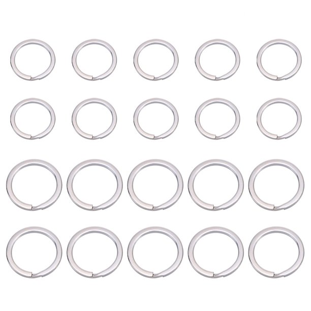 BESTYASH 20Ud Anillas Para Llavero De Metal Plateado Con Estilo Moderno Y Funcionalidad