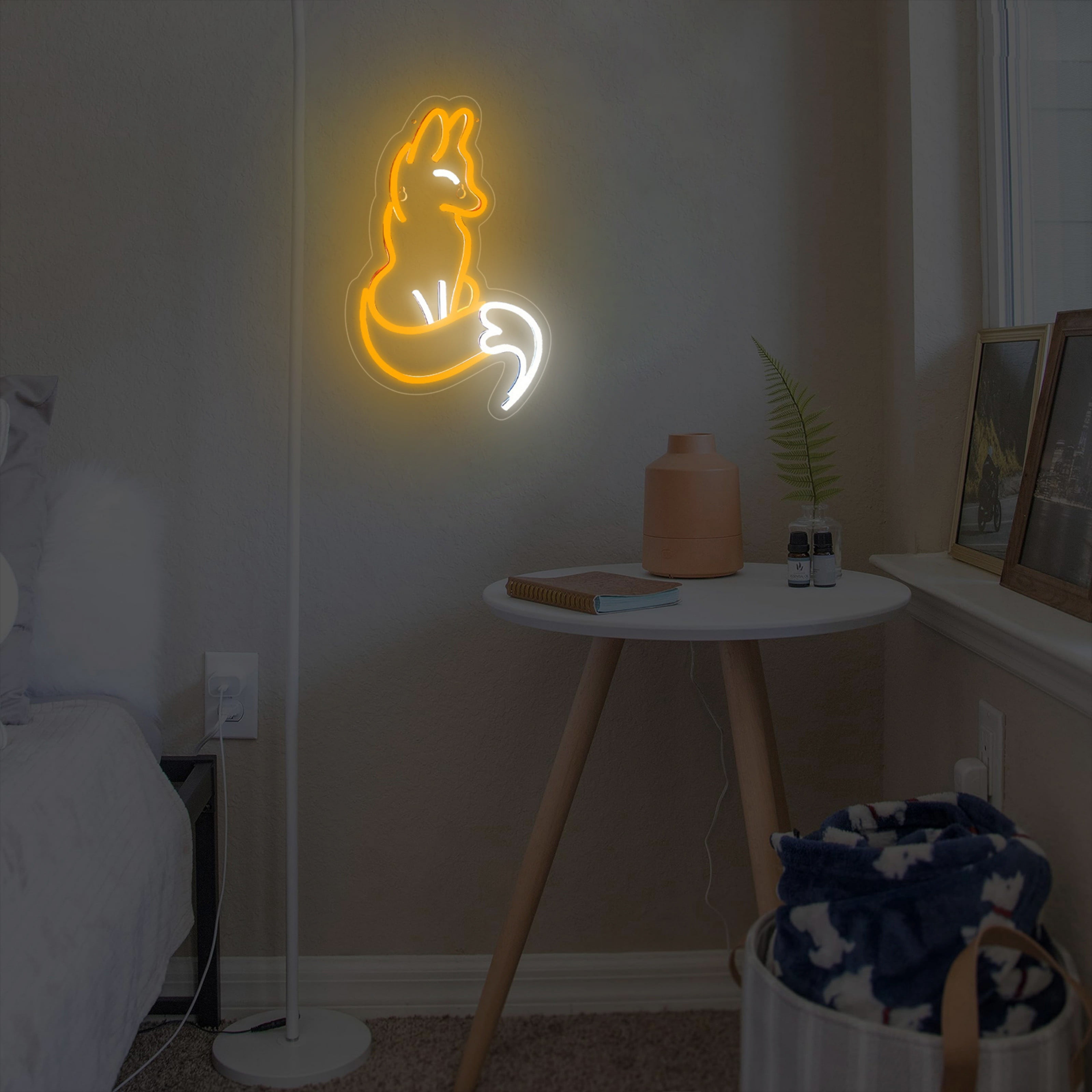 UPONRAY Fox Neon Signs, 11"*17" Dimmable & USB-Powered LED Neon Light, Stylish Wall Decor for Bedroom, Party, Game Room, Man Cave, Bar