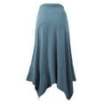 thumbnail image 3 of Doublju Women's Flowy Handkerchief Hemline Midi Skirt (Plus Size Available), 3 of 4